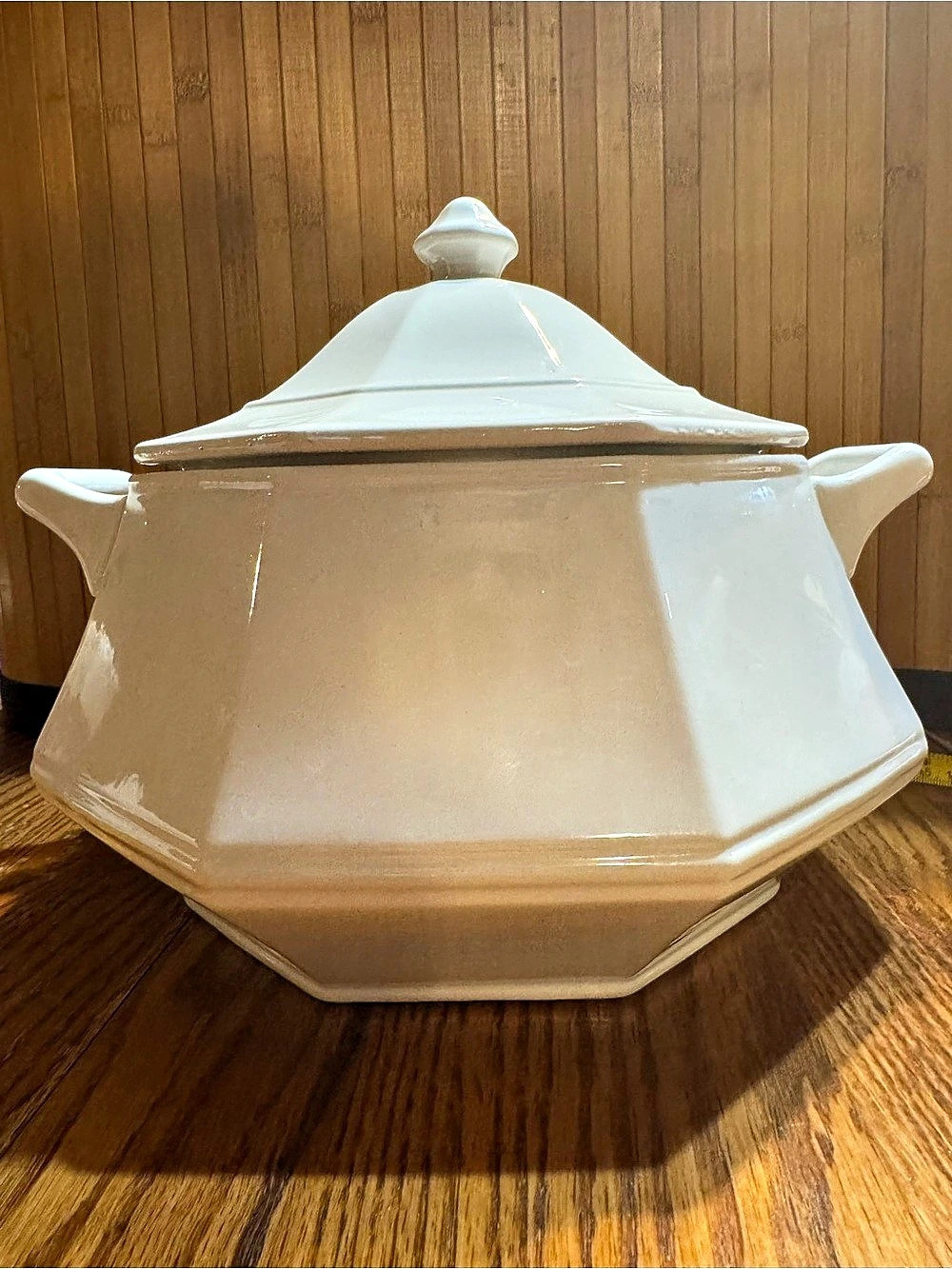 Vintage White Lidded Serving Tureen